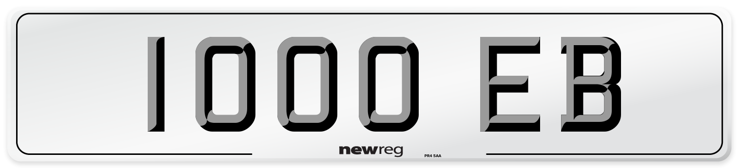 1000 EB Number Plate from New Reg